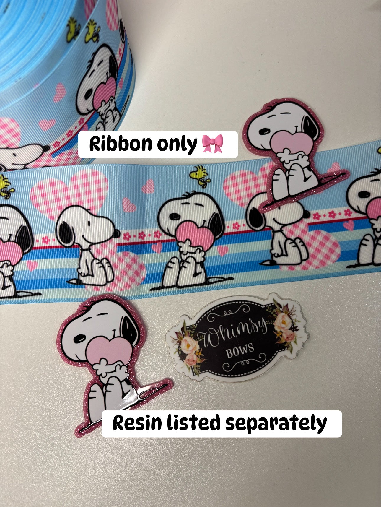 SNOOPY HEART 3INCH RIBBON