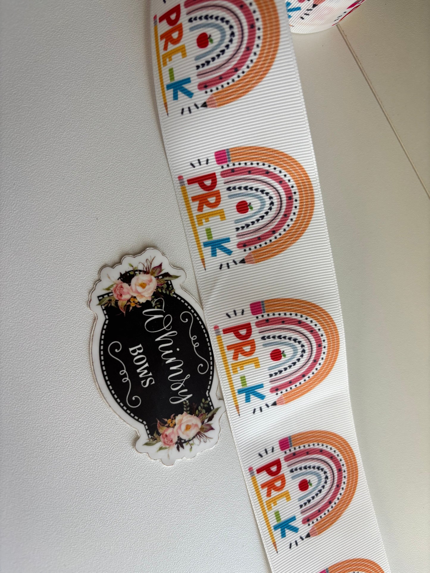 PRE-K rainbow 2 inch Ribbon