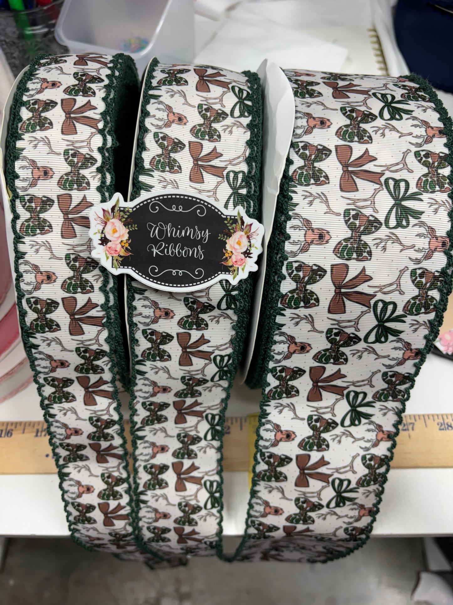 DEER CAMO MOONSTICH - pick size and yards
