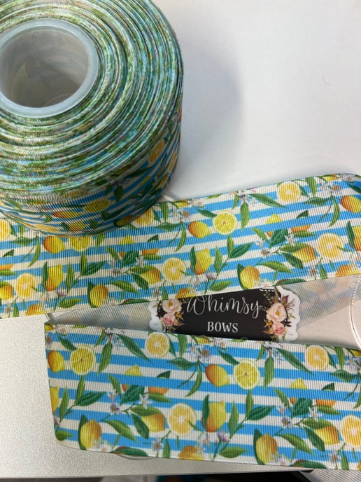 2 INCH LEMONS ON STRIPES SALE PRICE