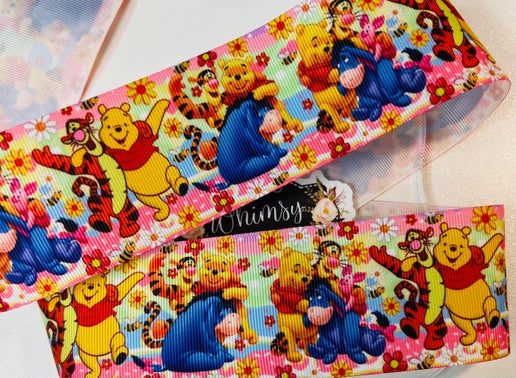 2 INCH POOH BEAR AND FRIENDS RIBBON