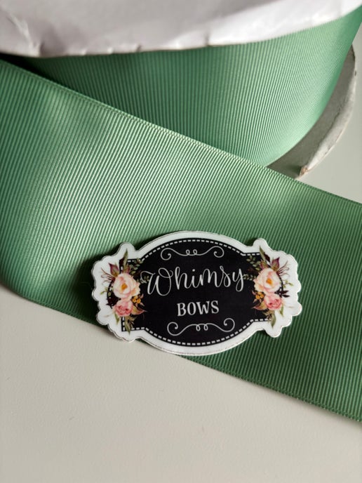 SAGE GREEN 3 inch solid grosgrain ribbon - 5 yard roll