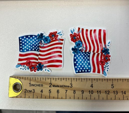American flag large resin