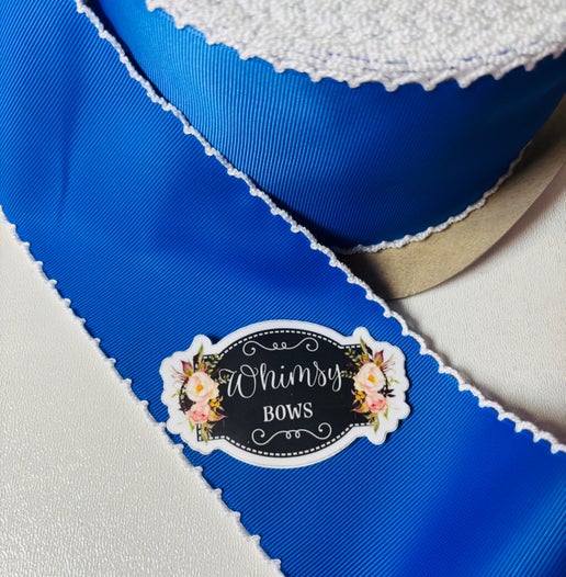 3 INCH ROYAL BLUE MOONSTITCH RIBB