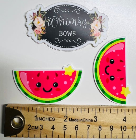 WATERMELONS WITH CUTE FACES LARGE RESIN