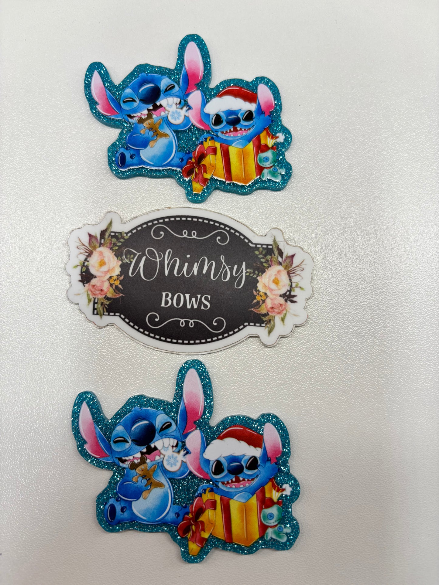 STITCH HOLIDAY GLITTER   Large Resin