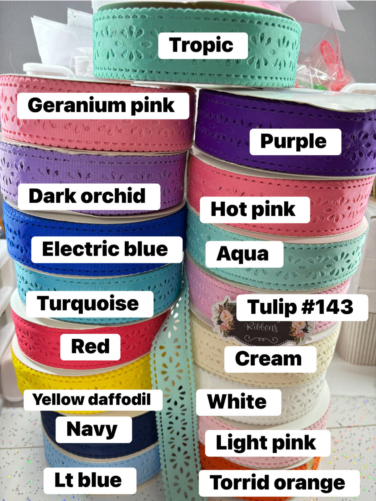 1.5 layering solid grosgrain ribbon - choose color and yards