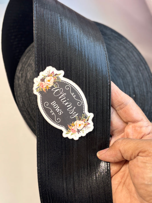 3 INCH BLACK SOFT METALLIC  RIBBON