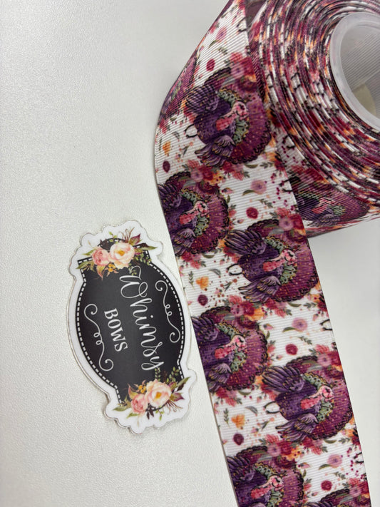Turkey purple tones   2 inch Ribbon