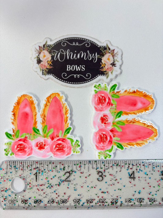 PINK  BUNNY EARS LARGE RESIN