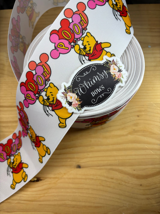 3 inch POOH BEAR   GROSGRAIN RIBBON