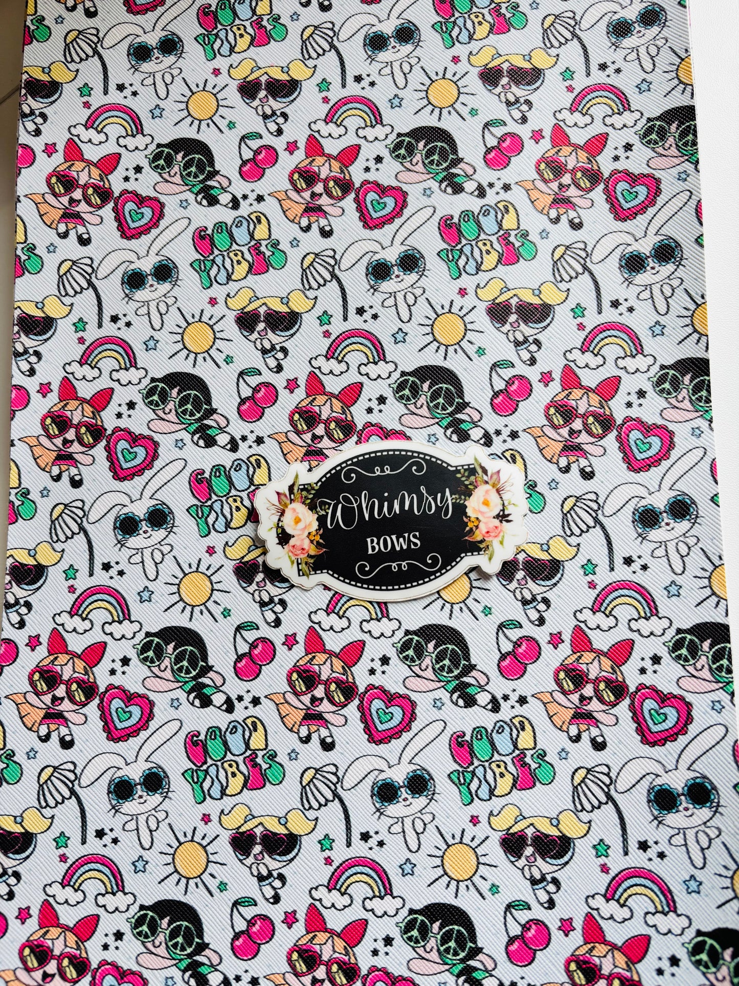 Power puff girls FAUX sheet 7.9 by 12.9 inches