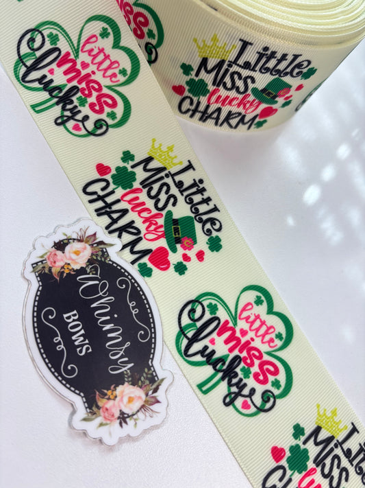 2 Inch LITTLE MISS LUCKY CHARM   ribbon