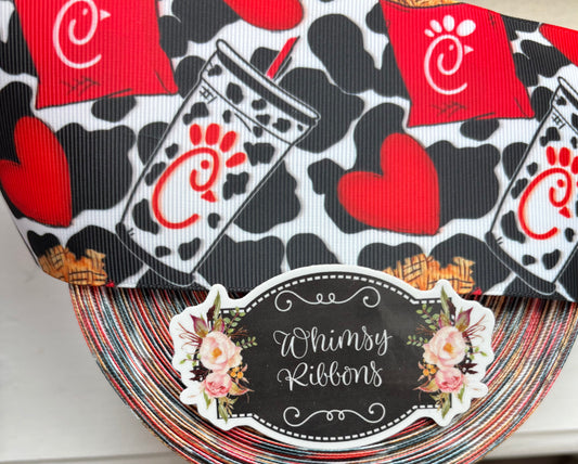2 INCH - CHICK FOOD PRINT   - 1 yard