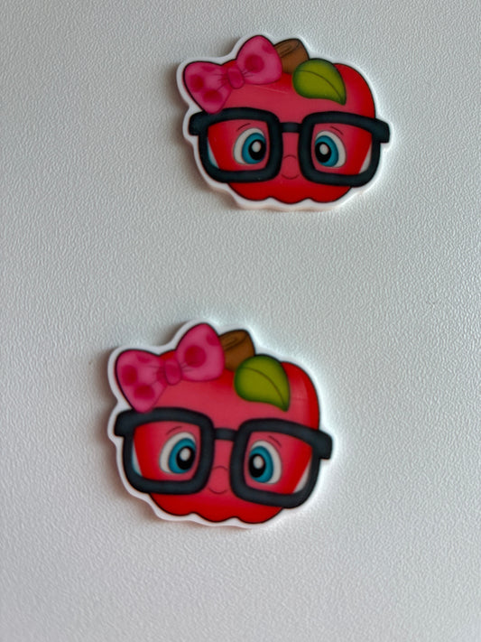 APPLE W GLASSES RESIN SMALL