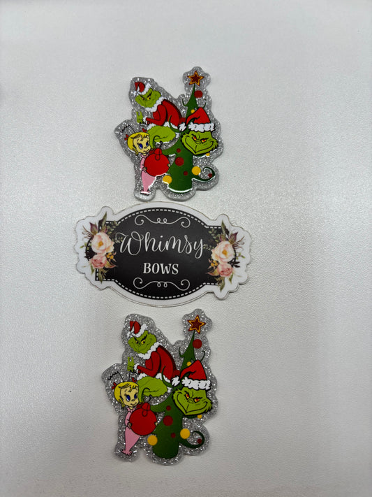 GRINCH HOLIDAY  GLITTER   Large Resin