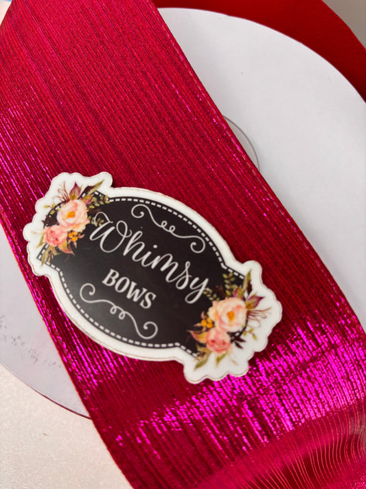 3 INCH SOFT METALLIC  RIBBON FUCHSIA