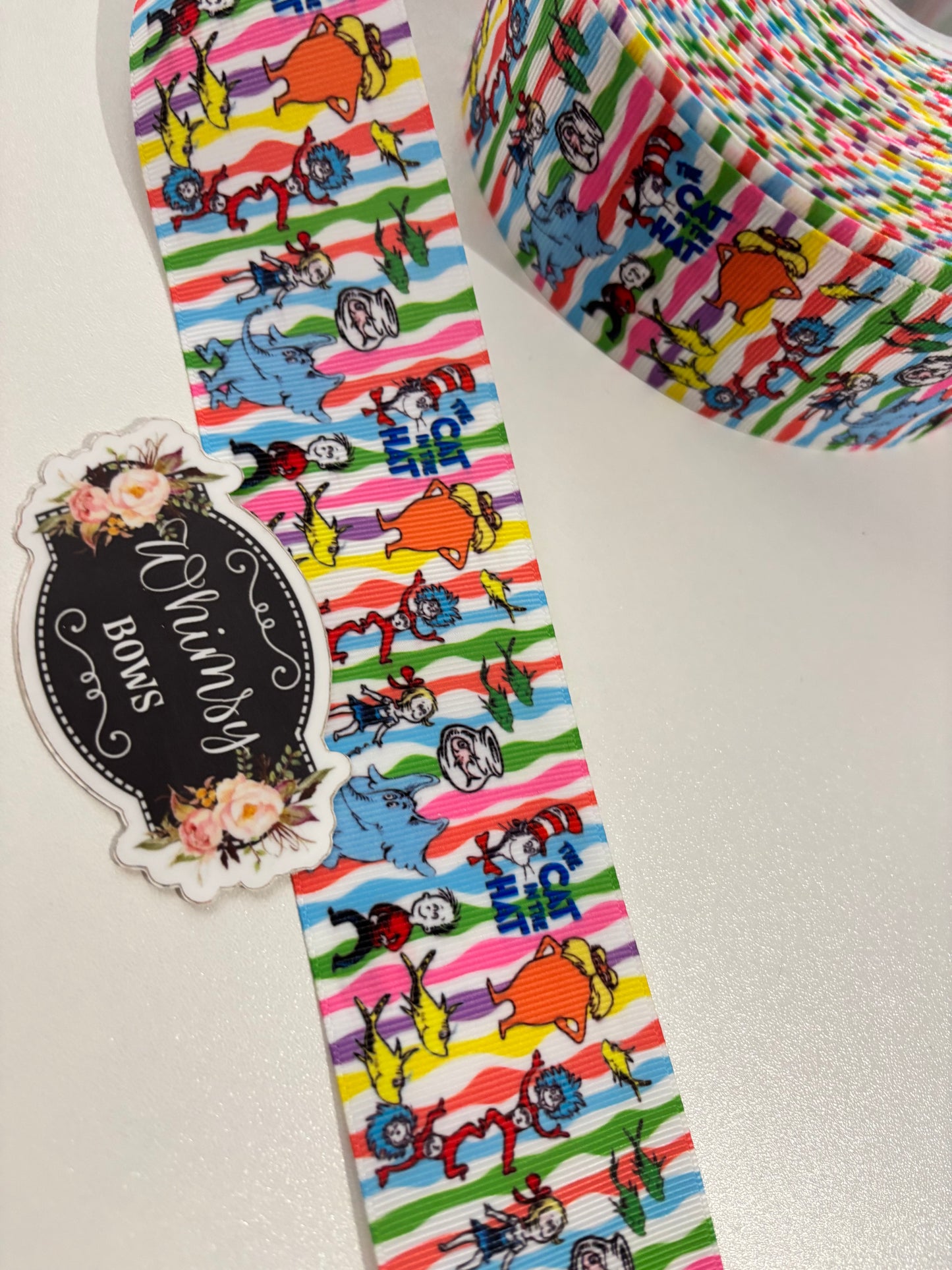 CAT & THE HAT DR SEUSS 2 inch Ribbon