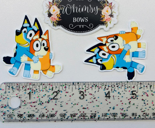 BINGO AND BLUEY  LARGE RESIN