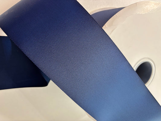 NAVY solid 3 inch grosgrain ribbon - 5 yard roll
