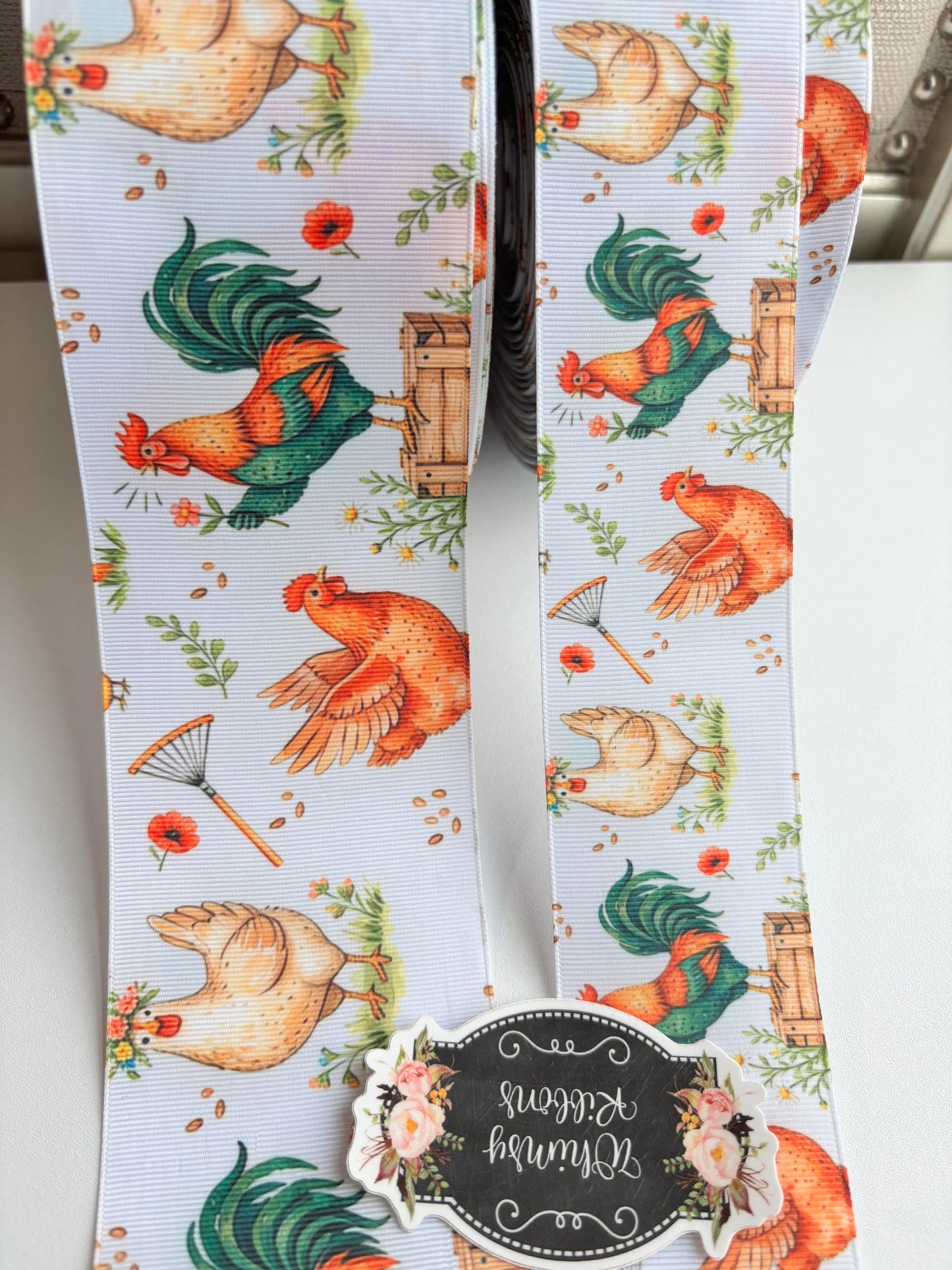 2 INCH - CHICKENS PRINT   - 1 yard