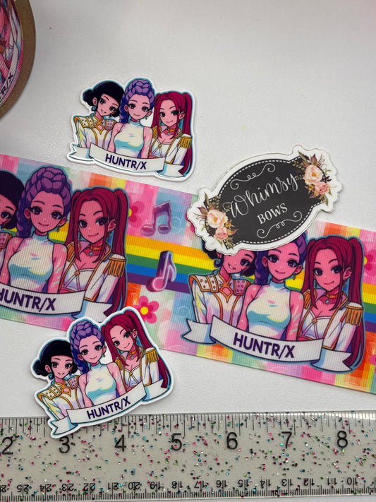 HUNTR/X  3 INCH RIBBON. DEMON HUNTERS