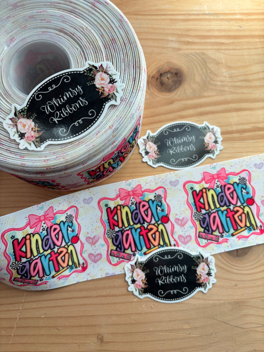 2 INCH -KINDERGARTEN Pink tones PRINT - 1 yard