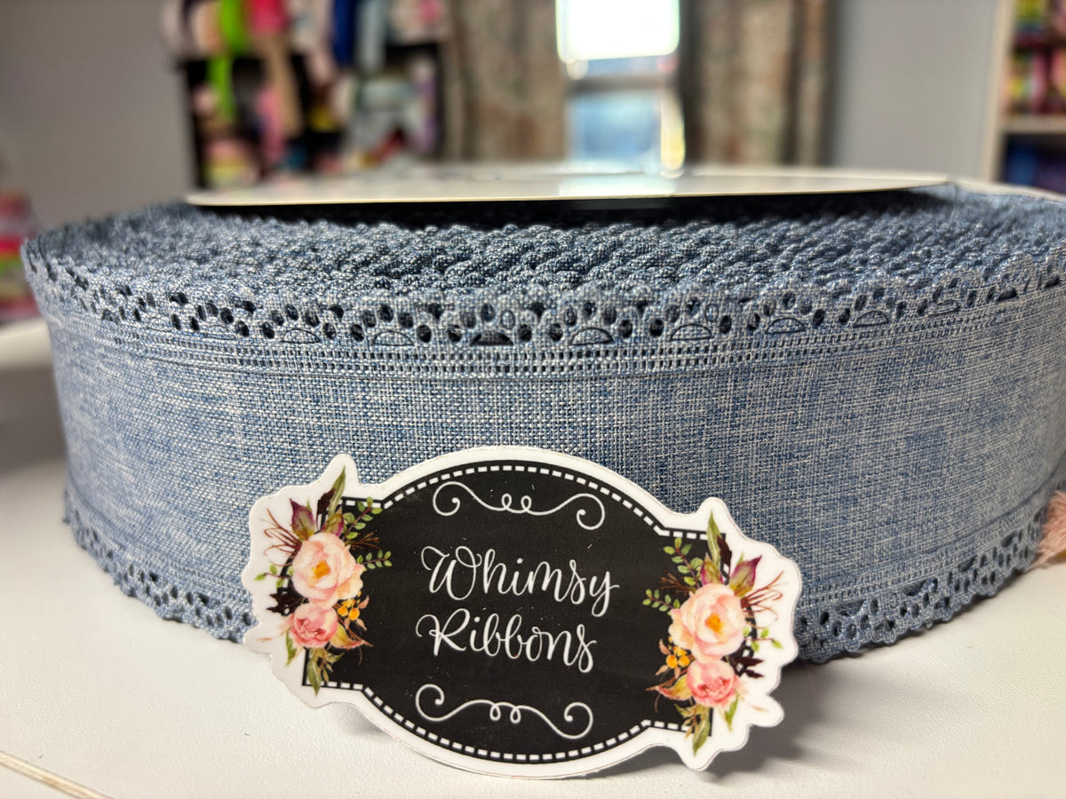 2.5 LACE SCALLOPED CANVAS - choose color and yards