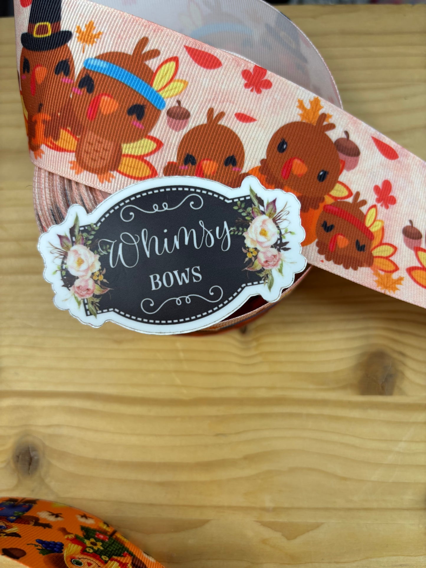 Cute turkeys  2 inch Ribbon