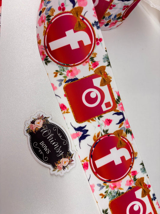 3 INCH FACEBOOK/ INSTAGRAM RIBBON SALE