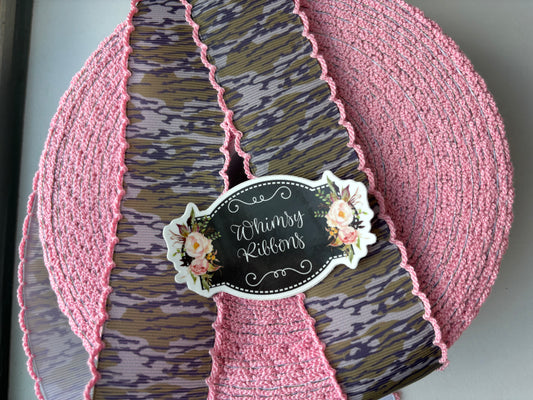 1.5 INCH CAMO W PINK STITCHING