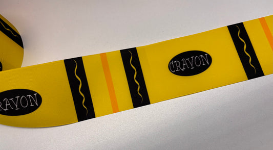 3 INCH YELLOW  CRAYON  PRINT