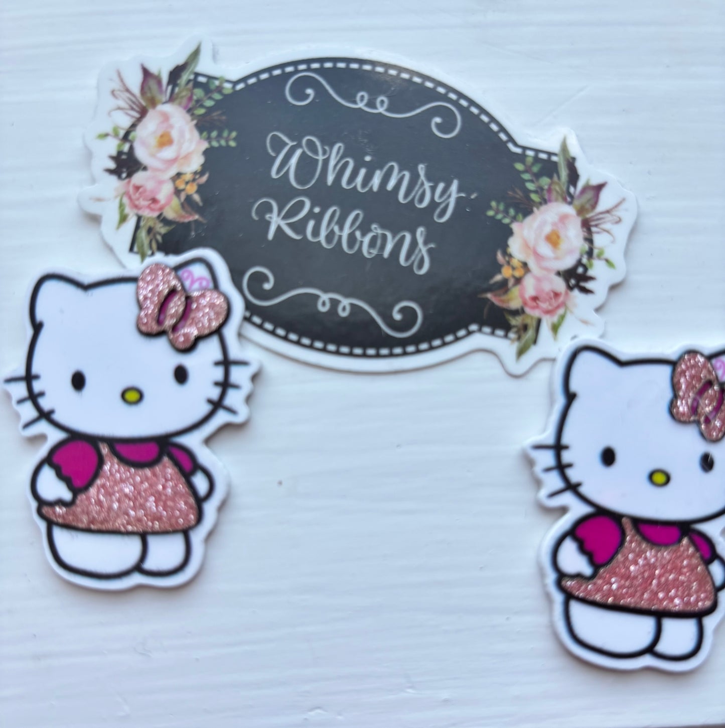 SMALL HK KITTY GLITTER RESIN