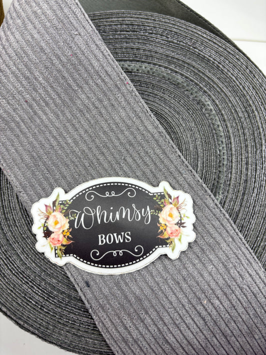 3 INCH CORDUROY SILVER COLOR  RIBBON