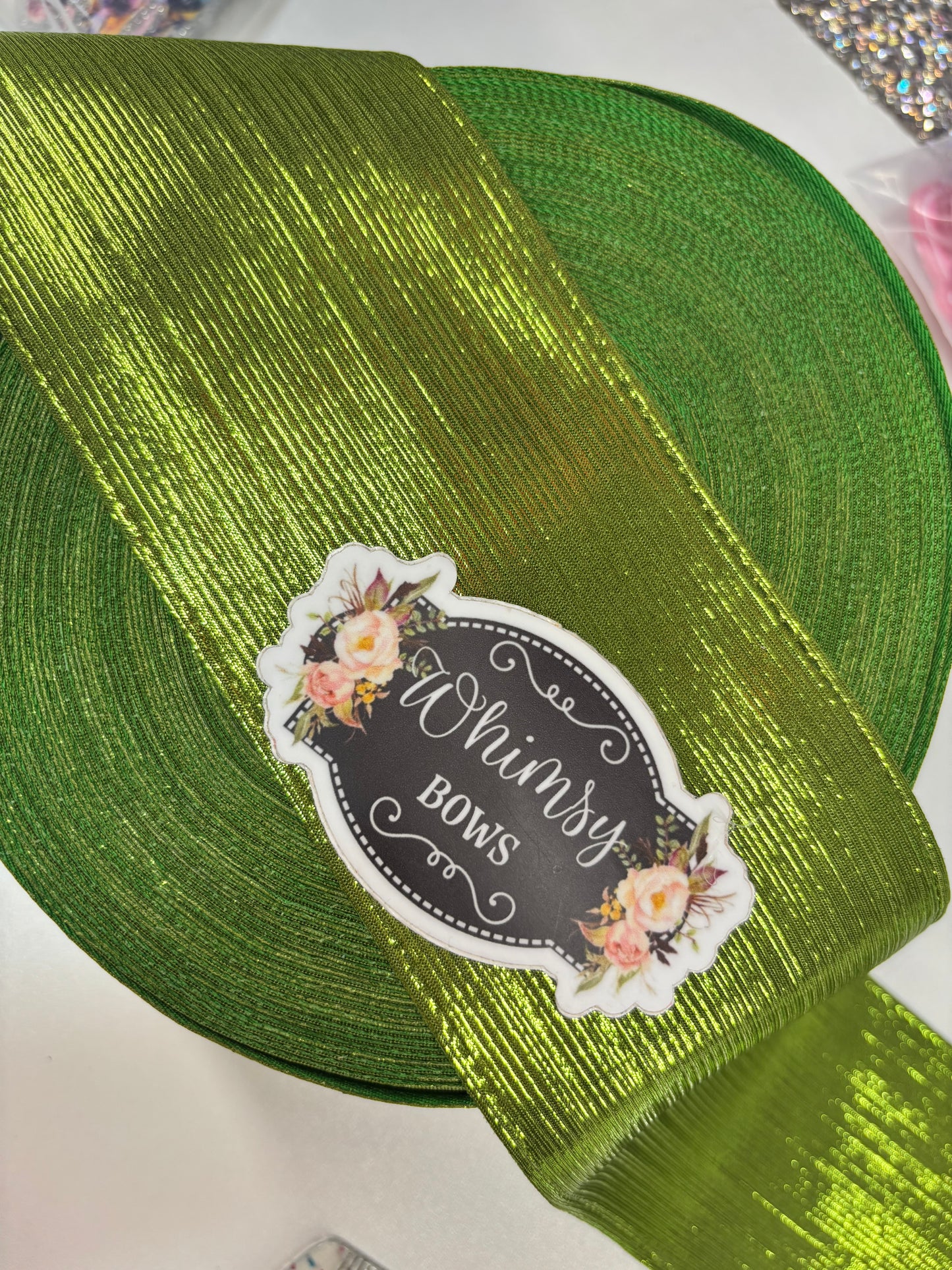 3 INCH APPLE GREEN SOFT METALLIC