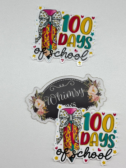 100 DAYS OF SCHOOL PENCIL LARGE RESIN -