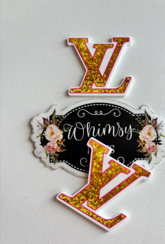 LV PINK W GOLD   RESIN  SMALL