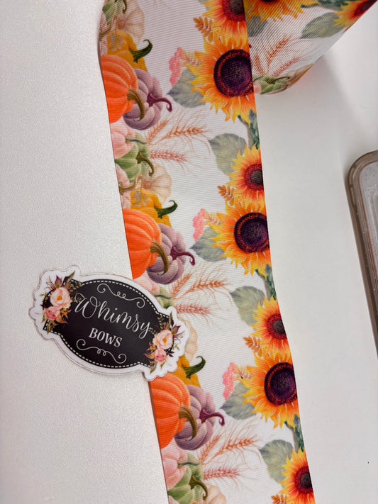 PUMPKIN PATCH 3 INCH  RIBBON SALE