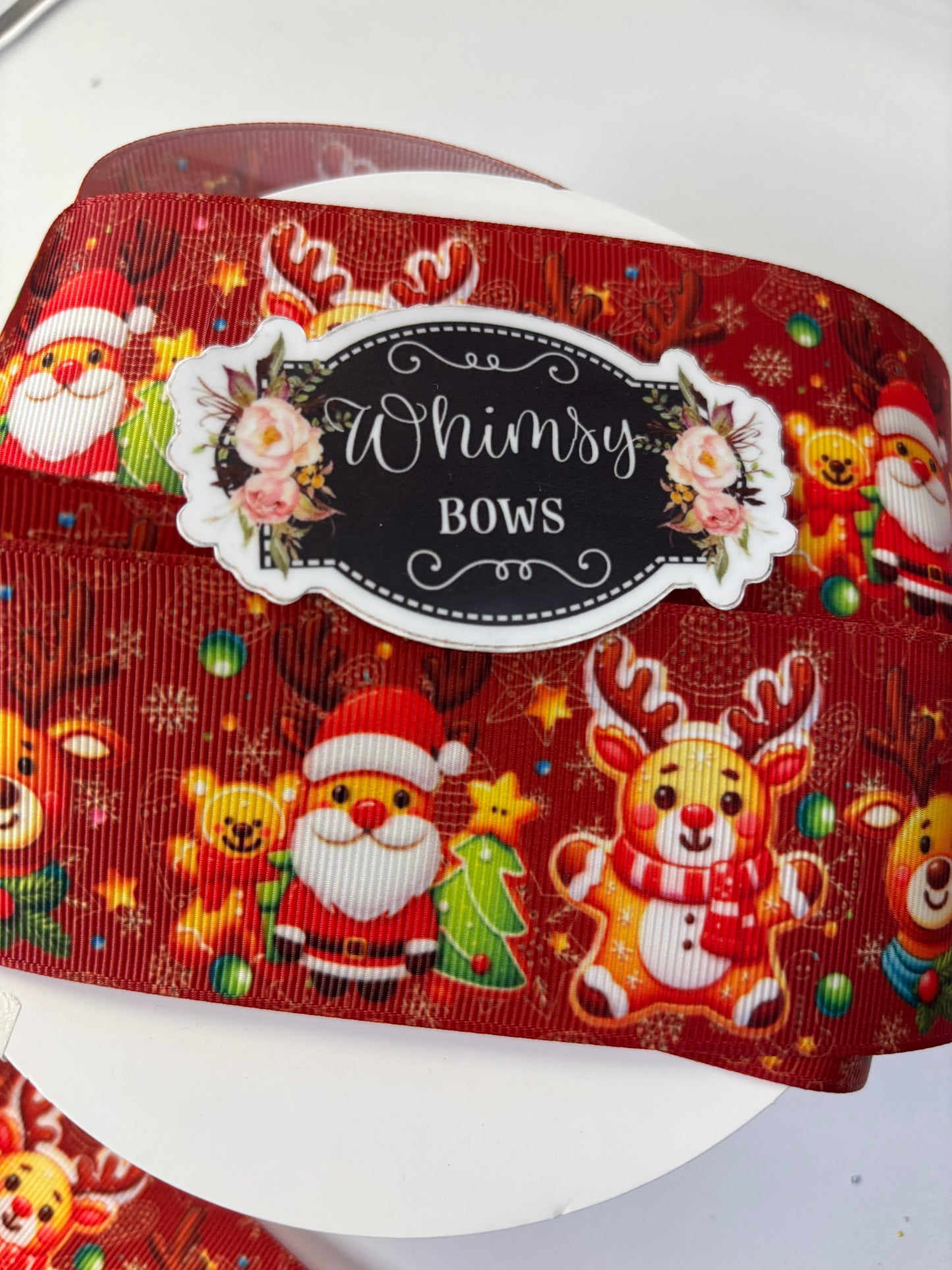2 INCH  SANTA CHRISTMAS  RIBBON