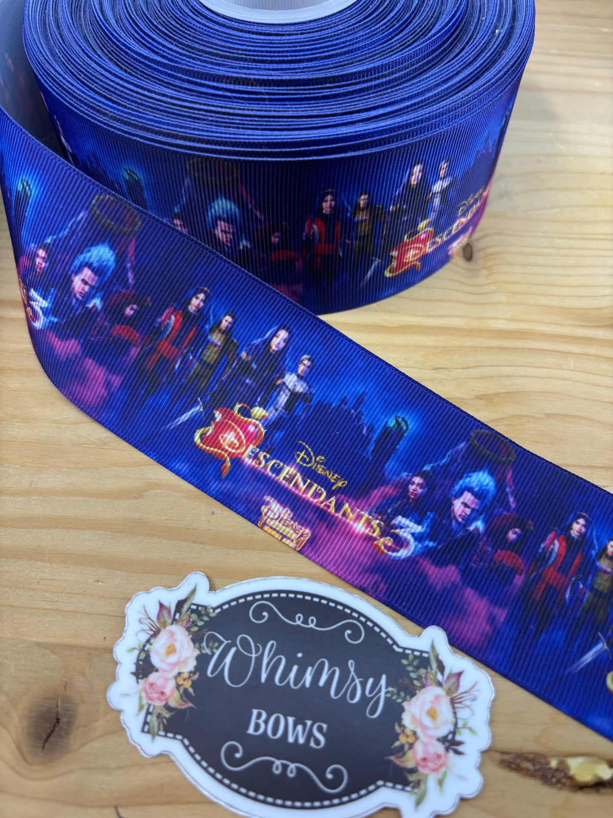 Whimsy Ribbon Blue DESCENDANTS 3 2 inch Ribbon – Whimsy Ribbons and Bows