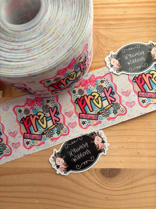 2 INCH - PRE K (pink tones )  PRINT - 1 yard