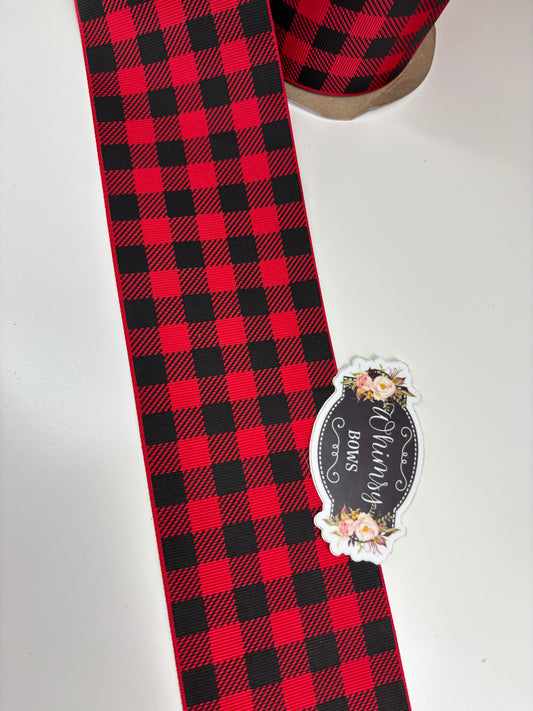 3 INCH BUFFALO PLAID RED BLACK