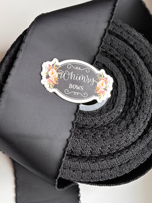 2 INCH MOONSTITCH BLACK WITH BLACK STITCHING