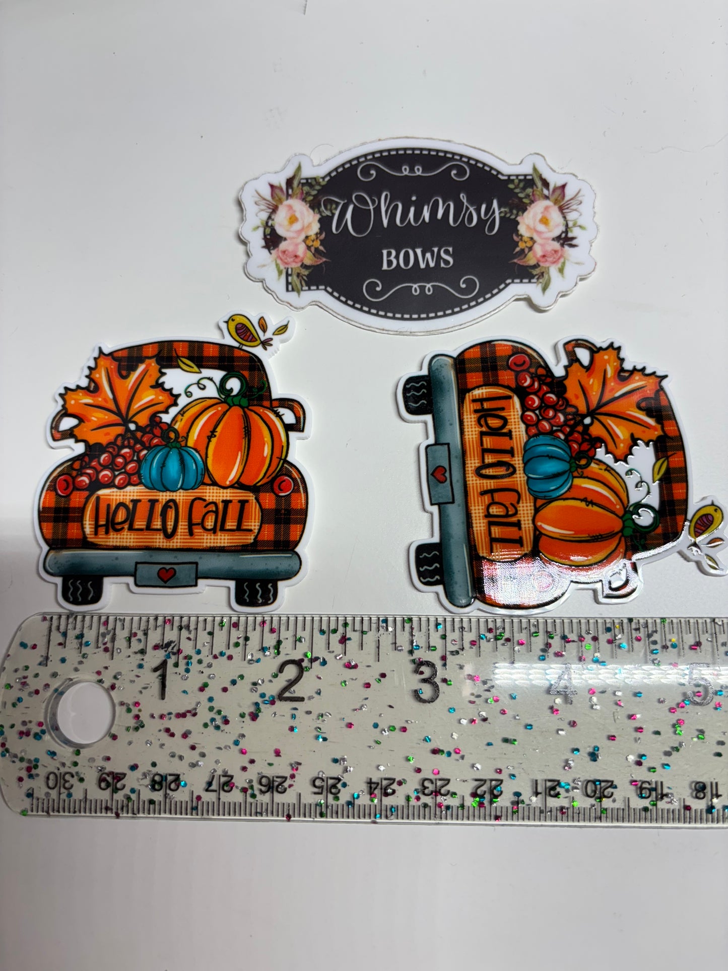 HELLO FALL TRUCK Large Resin