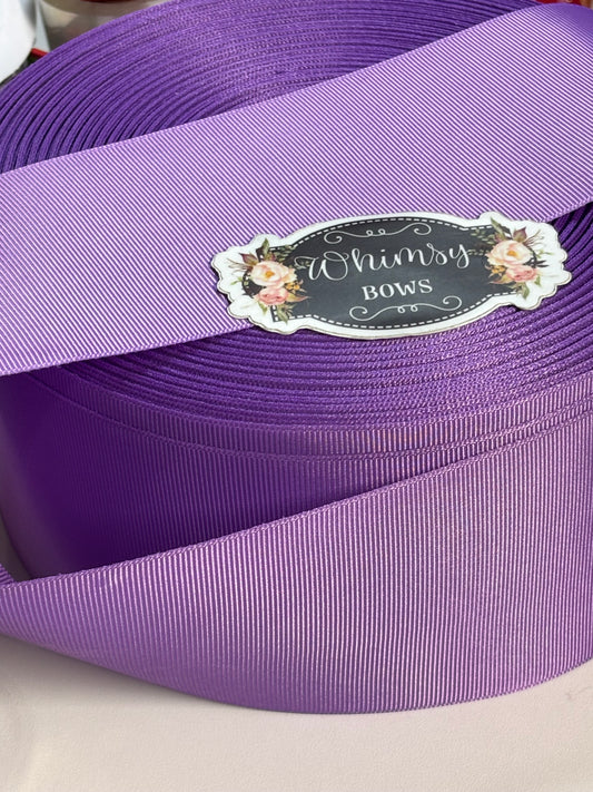solid 3 inch GRAPE  grosgrain ribbon - 5 yard roll