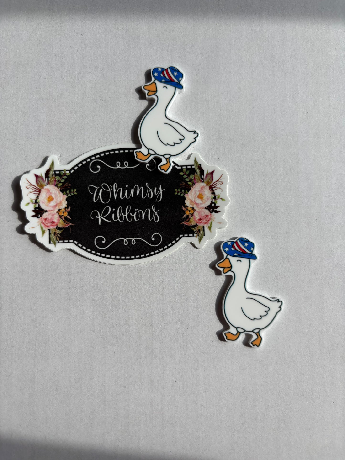RED WHITE BLUE GOOSE    SMALL RESIN
