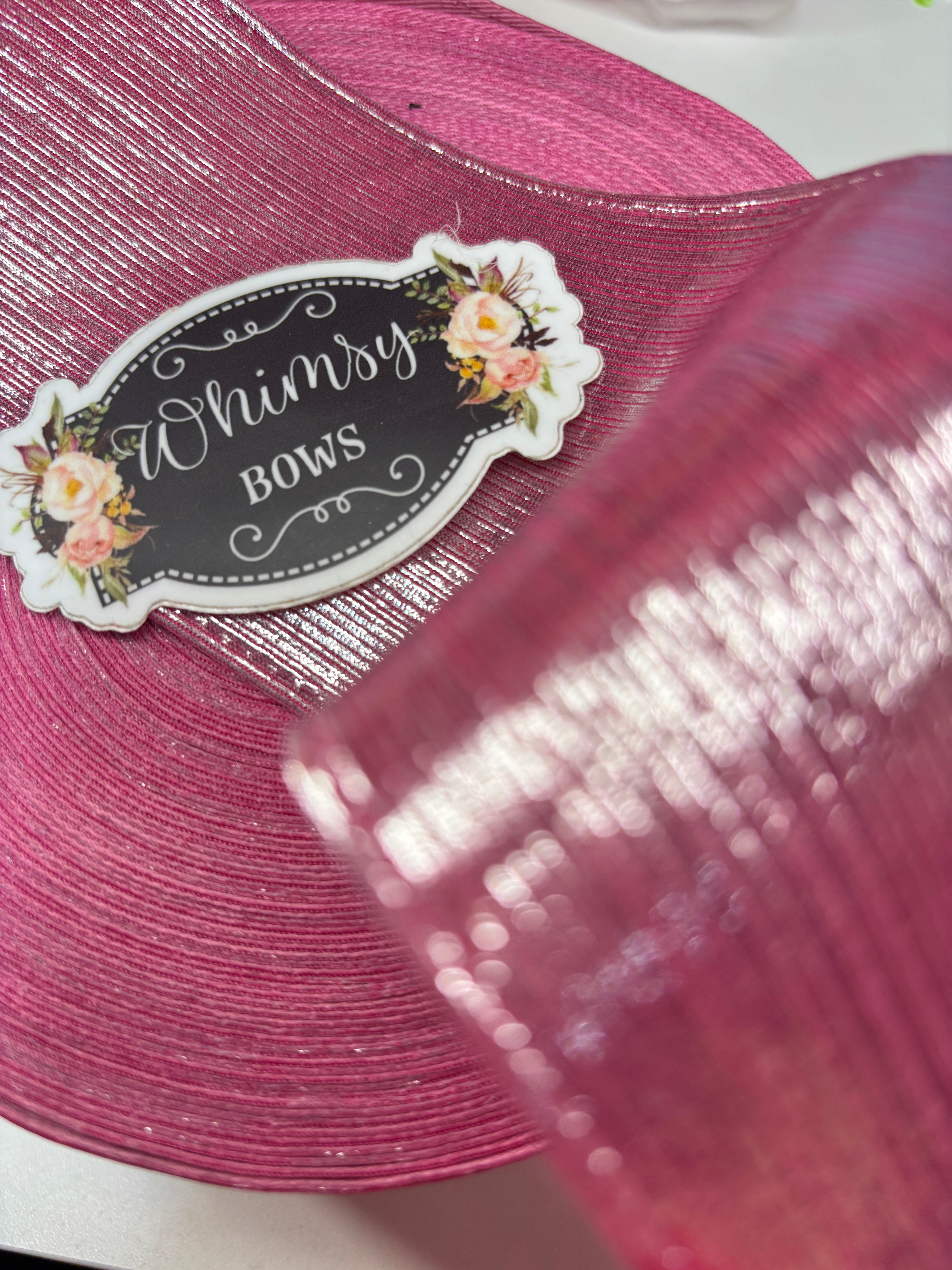 3 INCH GERANIUM PINK SOFT METALLIC – Whimsy Ribbons and Bows