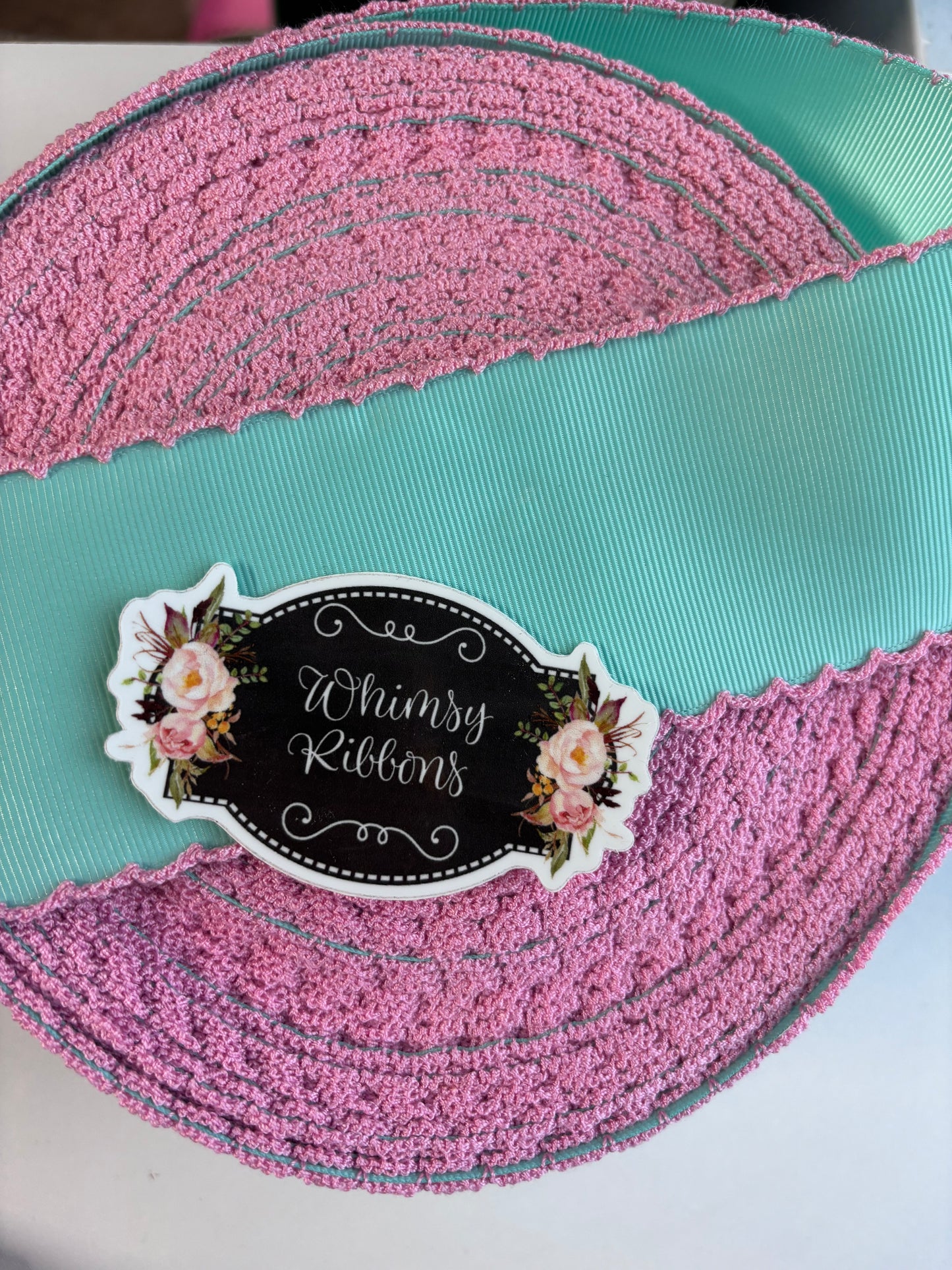 1.5. AQUA W PINK STITCHING