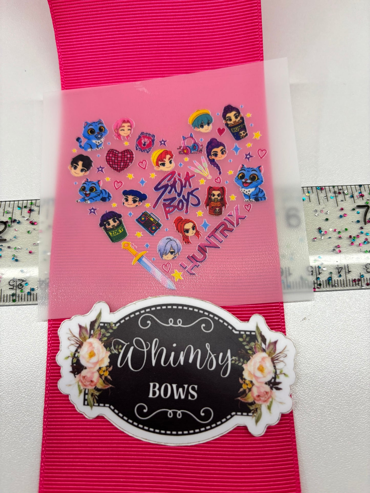 DTF PRINT FOR RIBBON SAJA BOYS HUNTRX Kpop demon hunter 1 Piece 3 inch size