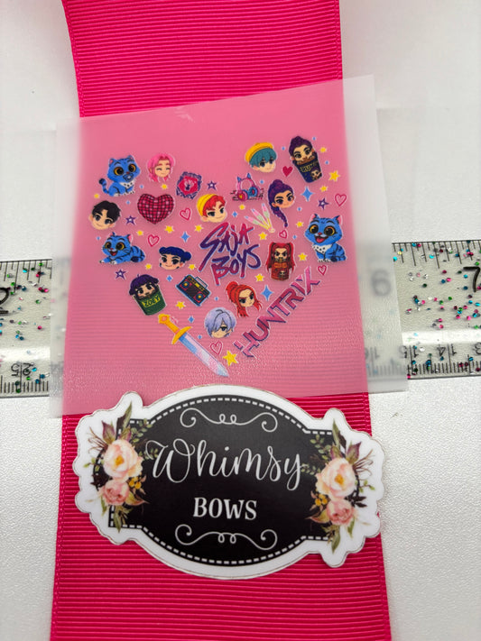 DTF PRINT FOR RIBBON SAJA BOYS HUNTRX Kpop demon hunter 1 Piece 3 inch size